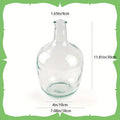 Modern Crystal Clear Glass Vase with Floral Design Elegant Cylindrical Shape for Home Office Decor Perfect