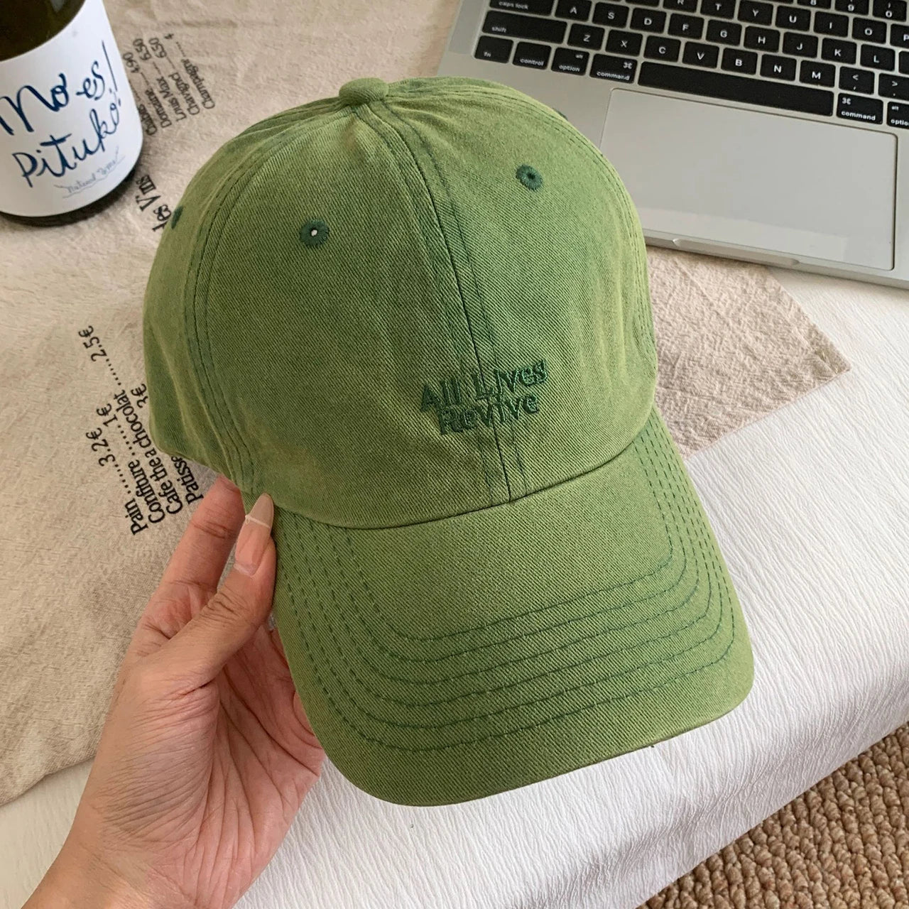  Women Embroidery Baseball Cap Summer Letter Cotton Duck Tongue Hat Outdoor Sunshade Girl Peaked Caps