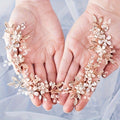 Handmade Crystal Hair Vine Headband Fashion Rhinestone Hairband Tiara Bridal Wedding Hair Accessories Jewelry  Hairband Tiara