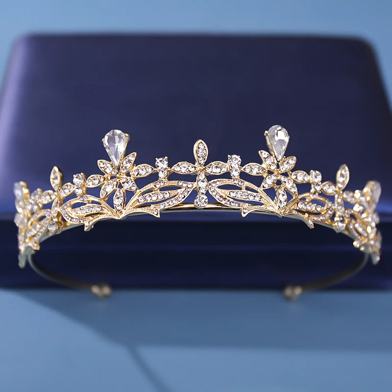 Bride's Headdress Hair Crown women's Wedding Hair Ornament Silver bride's Headdress Gold Headdress women's Gift