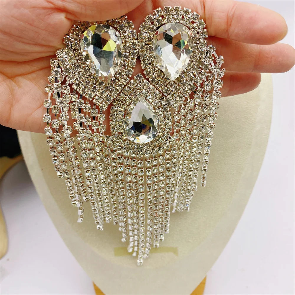 1PCS rhinestone round crystal jewelry wedding appliques for dresses