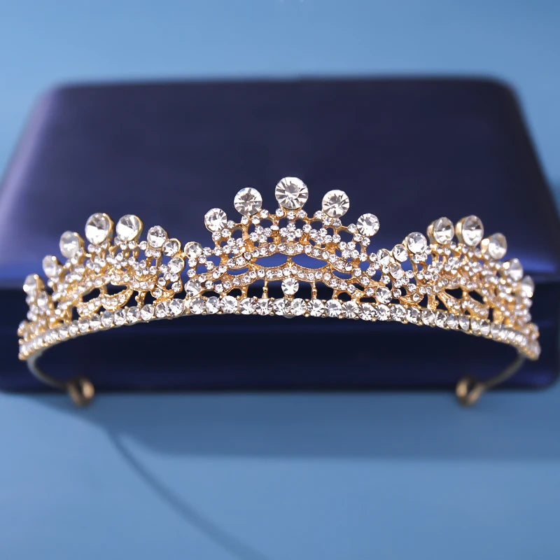 Bride's Headdress Hair Crown women's Wedding Hair Ornament Silver bride's Headdress Gold Headdress women's Gift