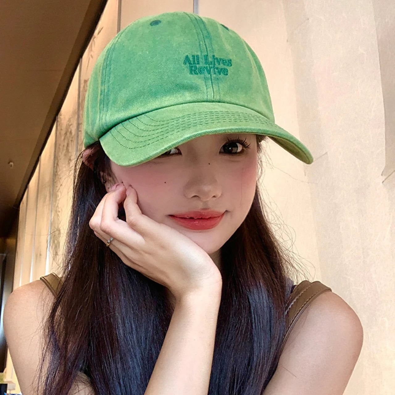  Women Embroidery Baseball Cap Summer Letter Cotton Duck Tongue Hat Outdoor Sunshade Girl Peaked Caps