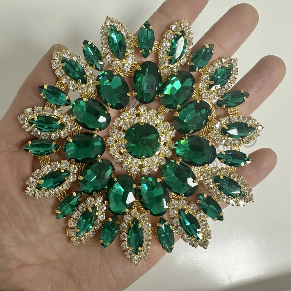 1PCS rhinestone round crystal jewelry wedding appliques for dresses
