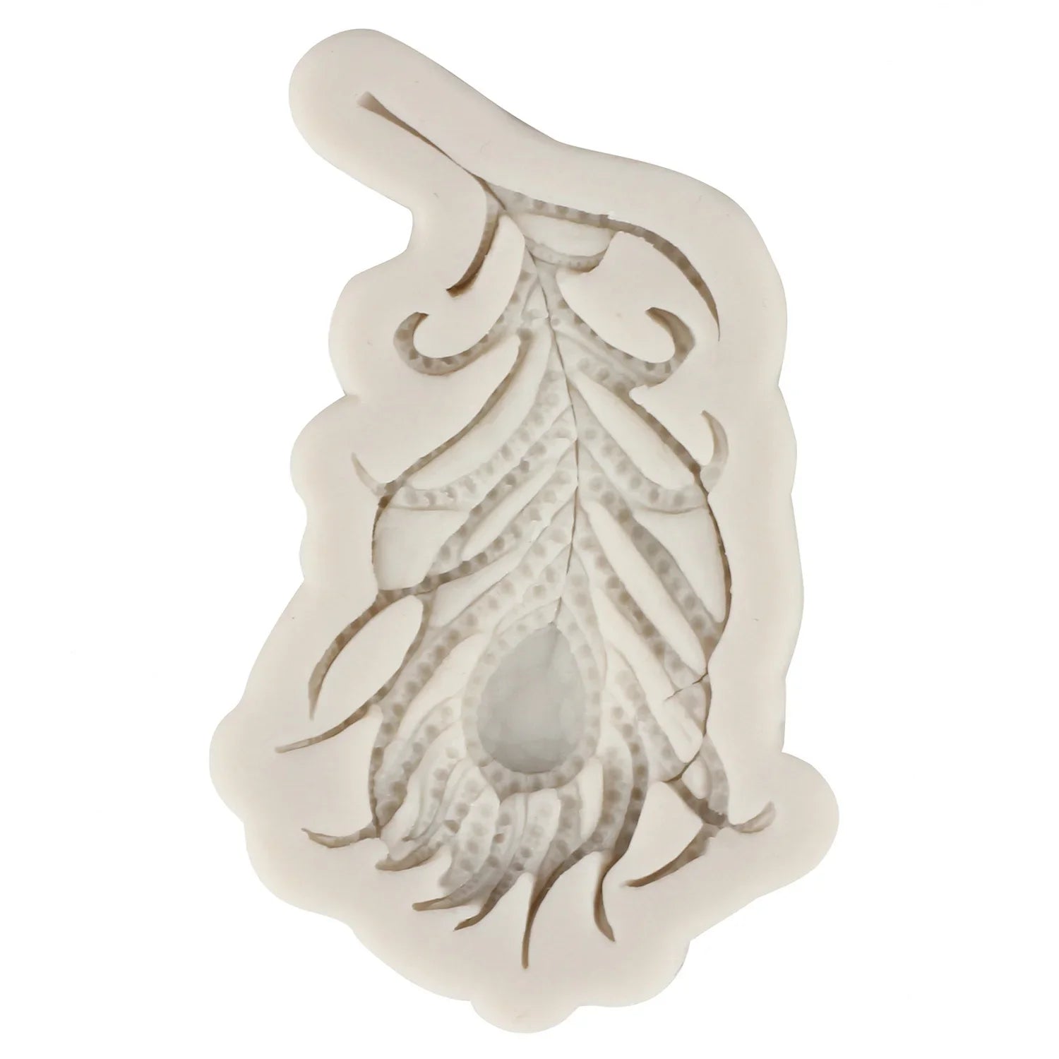 Peacock Feather Resin Silicone Mold DIY Cake Border Chocolate Fondant Mould Jewelery Clay Candy Moulds Cake Decorating Tools