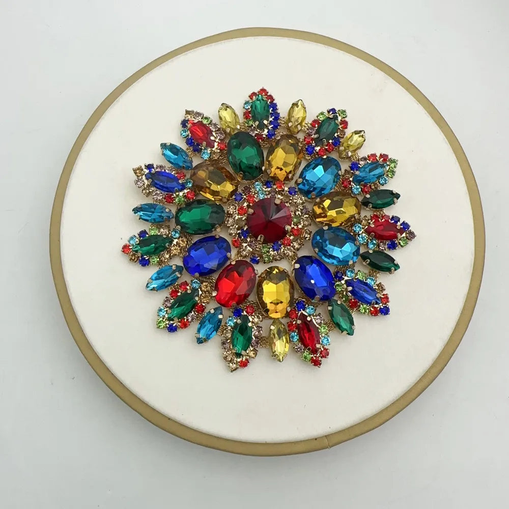 1PCS rhinestone round crystal jewelry wedding appliques for dresses