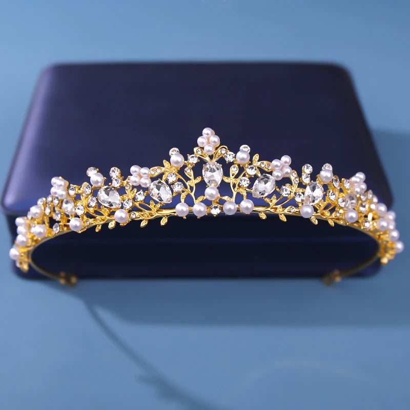 Bride's Headdress Hair Crown women's Wedding Hair Ornament Silver bride's Headdress Gold Headdress women's Gift