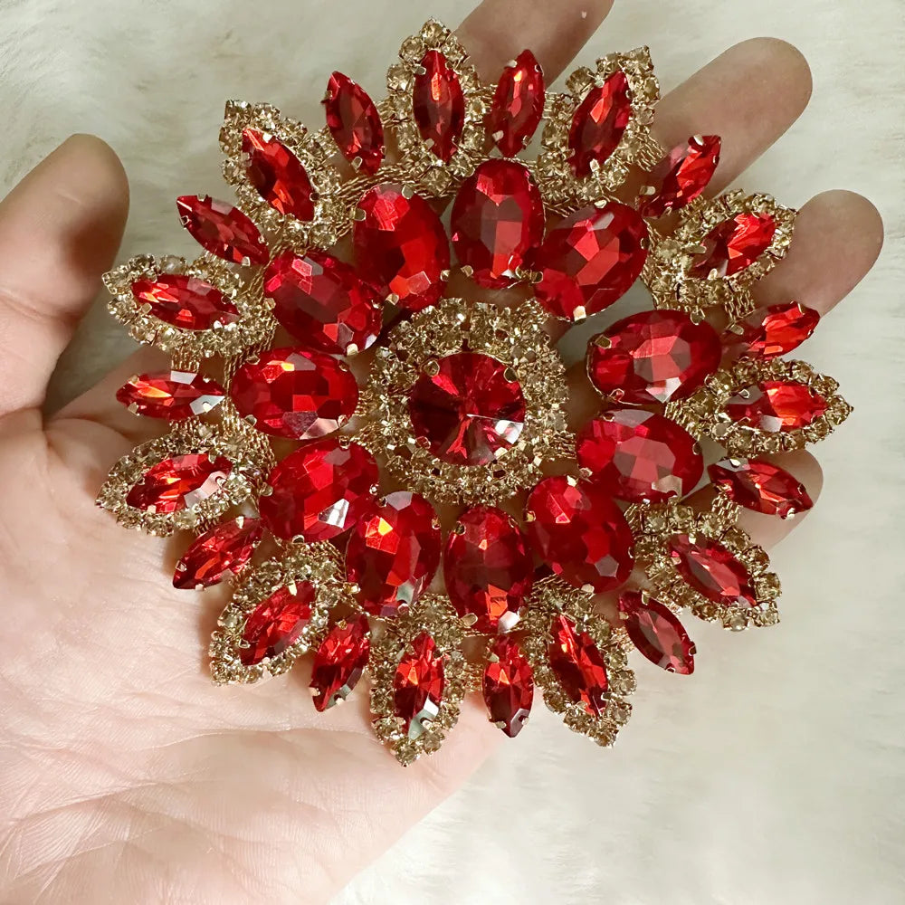 1PCS rhinestone round crystal jewelry wedding appliques for dresses
