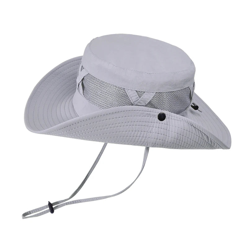 Xinbaoguan 100% Nylon 9245 Spring/Summer Big Eaves Breathable Sunshade Fisherman Hat Men's Sunscreen Sun Hat Fishing Hat