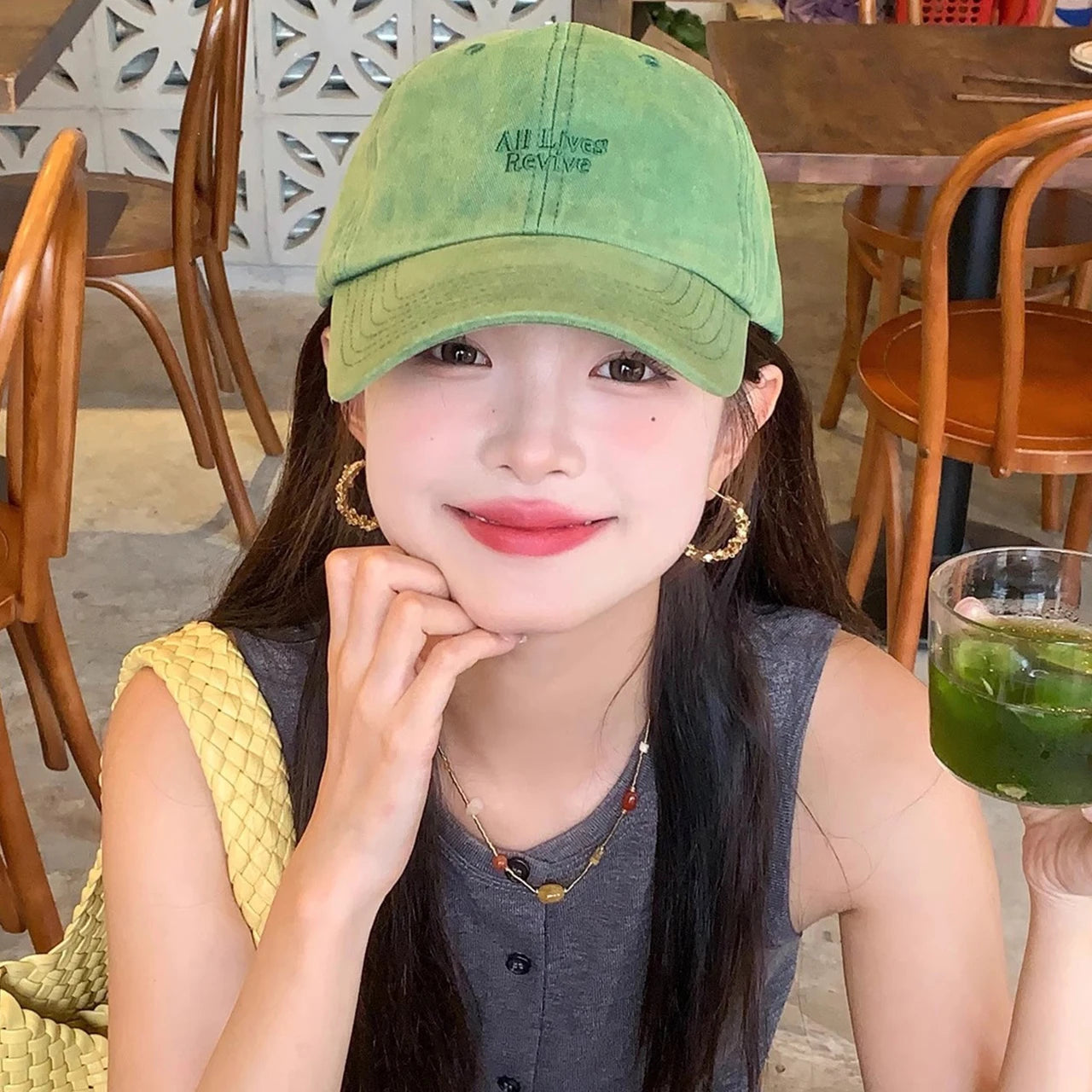  Women Embroidery Baseball Cap Summer Letter Cotton Duck Tongue Hat Outdoor Sunshade Girl Peaked Caps