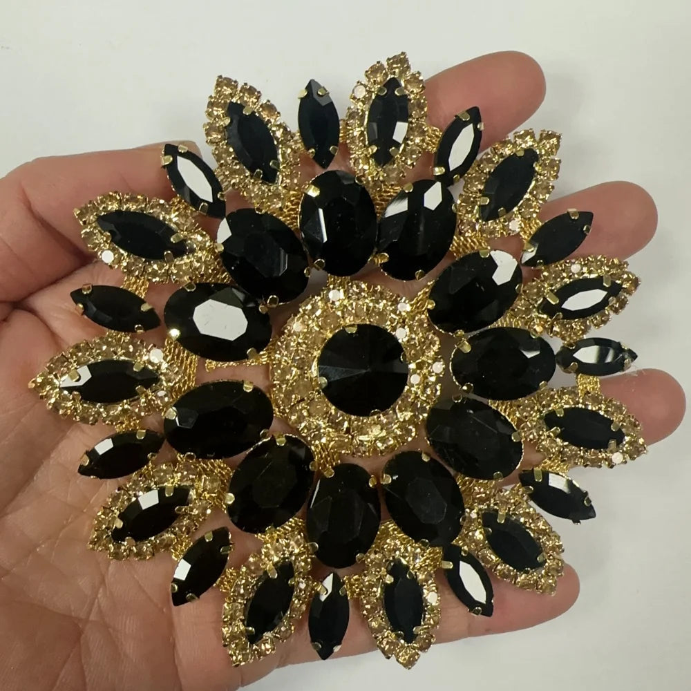 1PCS rhinestone round crystal jewelry wedding appliques for dresses