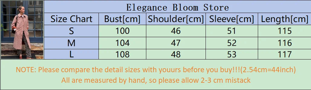 Women Red Plaid Long Trench Coat Casual Lapel Single Breasted Full Sleeve Windbreaker Jacket 2025 Autumn New Lady Streetwear