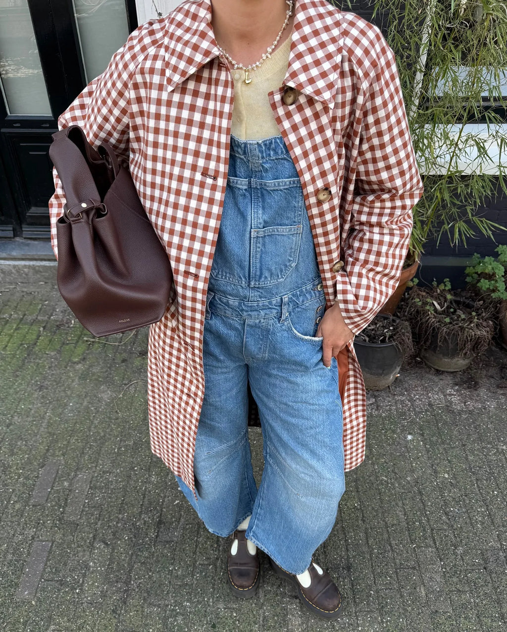 Women Red Plaid Long Trench Coat Casual Lapel Single Breasted Full Sleeve Windbreaker Jacket 2025 Autumn New Lady Streetwear