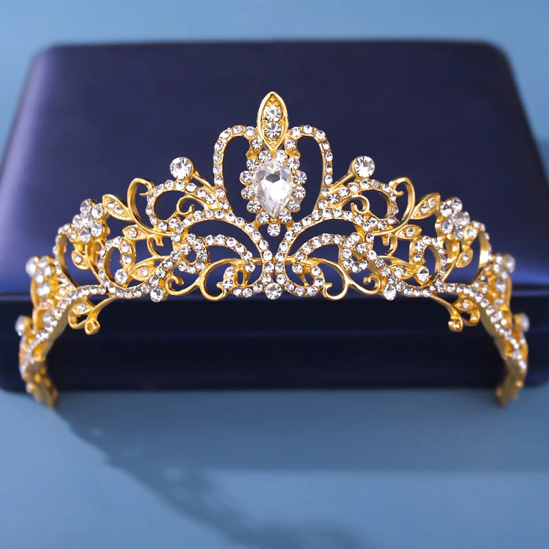 Bride's Headdress Hair Crown women's Wedding Hair Ornament Silver bride's Headdress Gold Headdress women's Gift