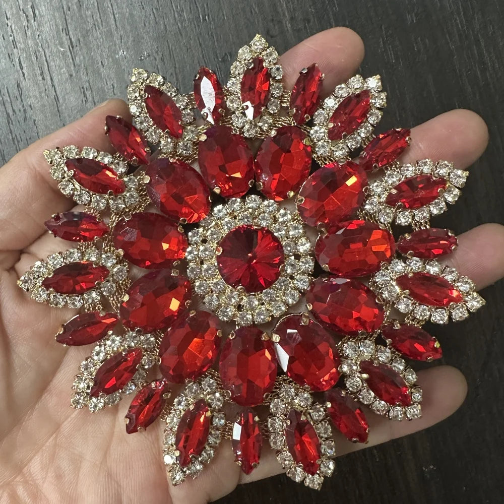 1PCS rhinestone round crystal jewelry wedding appliques for dresses
