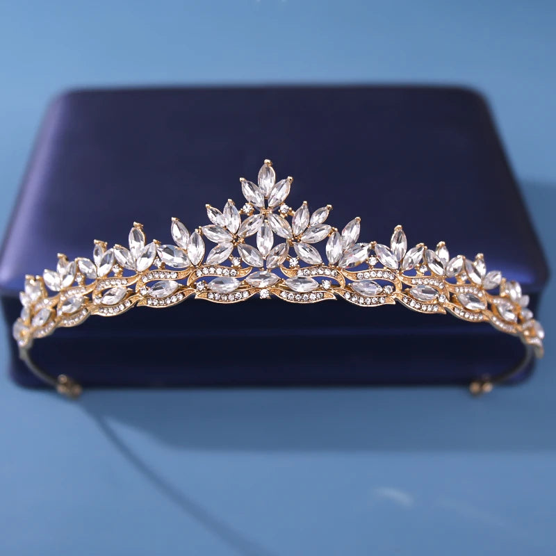 Bride's Headdress Hair Crown women's Wedding Hair Ornament Silver bride's Headdress Gold Headdress women's Gift