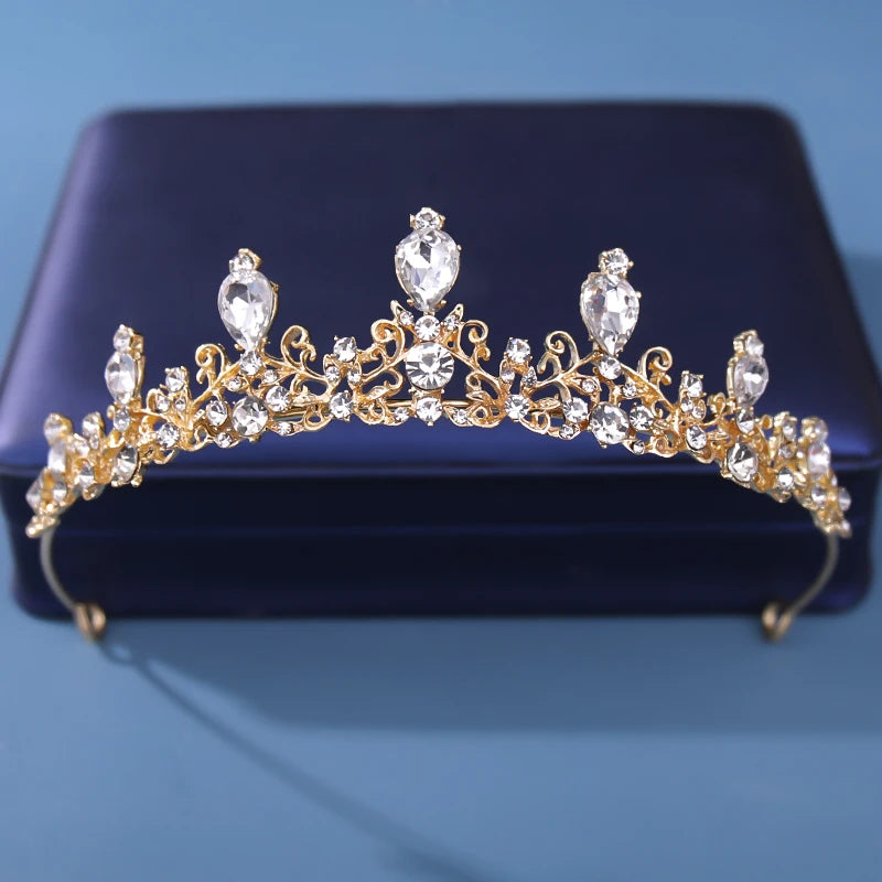 Bride's Headdress Hair Crown women's Wedding Hair Ornament Silver bride's Headdress Gold Headdress women's Gift