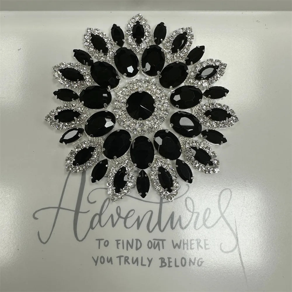 1PCS rhinestone round crystal jewelry wedding appliques for dresses