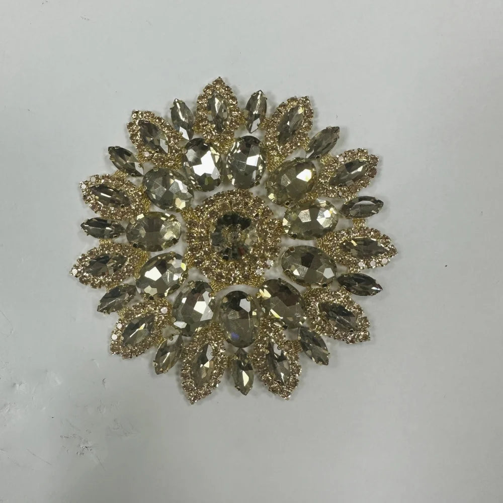 1PCS rhinestone round crystal jewelry wedding appliques for dresses