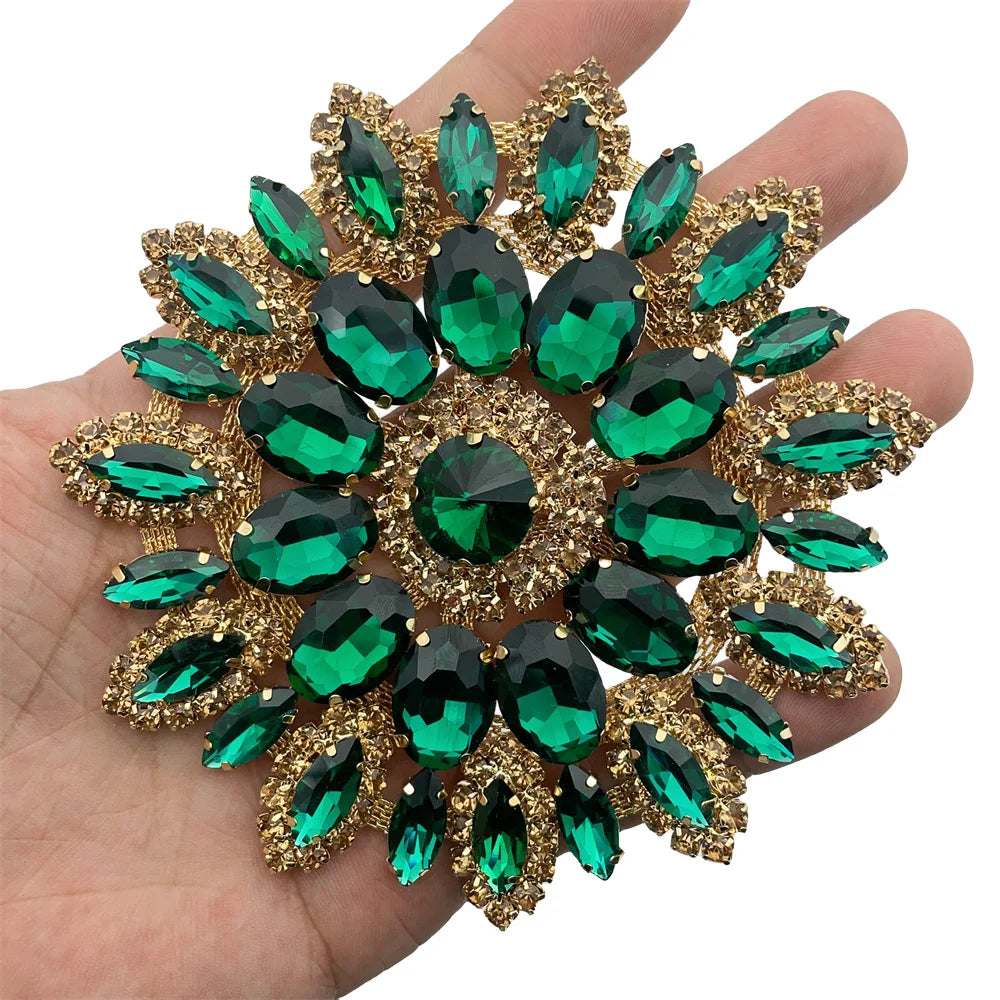1PCS rhinestone round crystal jewelry wedding appliques for dresses