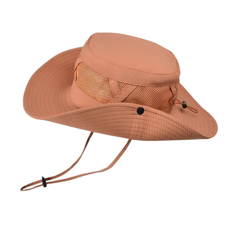 Xinbaoguan 100% Nylon 9245 Spring/Summer Big Eaves Breathable Sunshade Fisherman Hat Men's Sunscreen Sun Hat Fishing Hat