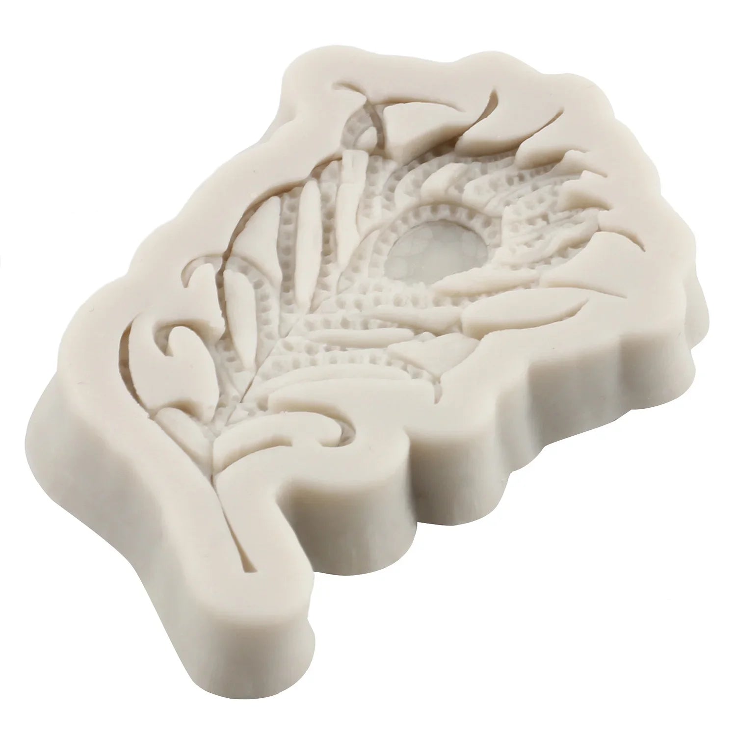 Peacock Feather Resin Silicone Mold DIY Cake Border Chocolate Fondant Mould Jewelery Clay Candy Moulds Cake Decorating Tools