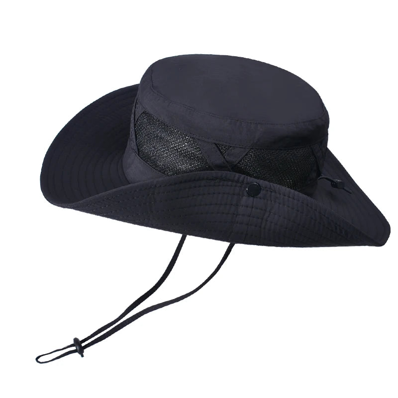 Xinbaoguan 100% Nylon 9245 Spring/Summer Big Eaves Breathable Sunshade Fisherman Hat Men's Sunscreen Sun Hat Fishing Hat